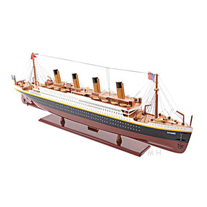 Old Modern RMS Titanic Large with Display Case C012A