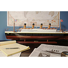 Old Modern RMS Titanic Large with Display Case C012A