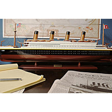 Old Modern RMS Titanic Large with Display Case C012A