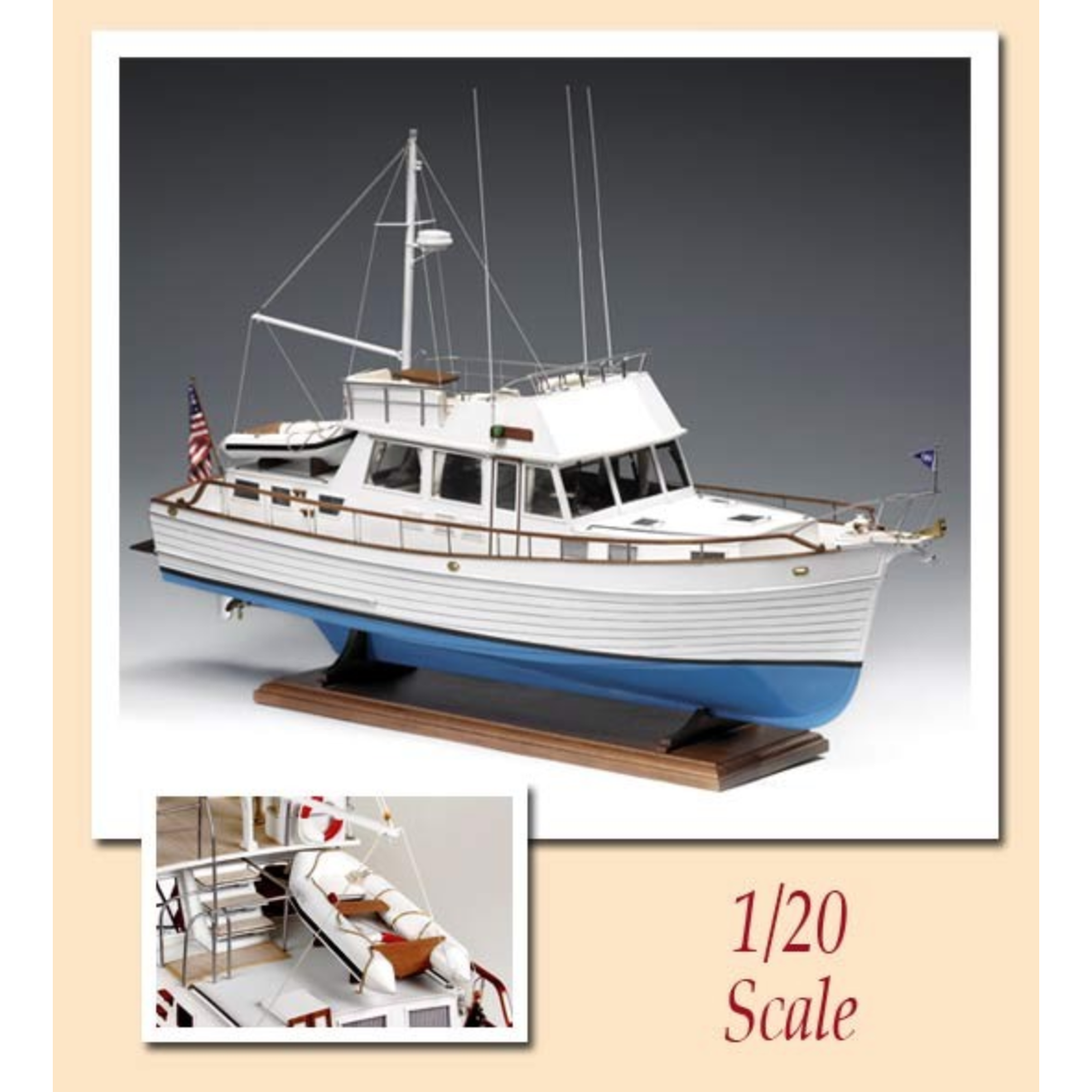 く日はお得♪ Grand Banks Model クラシックヨット 1:20スケール