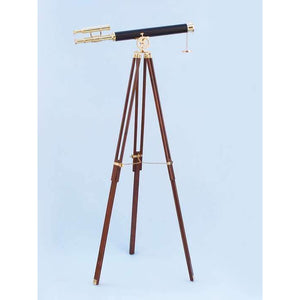 Handcrafted Model Ships Floor Standing Solid Brass - Leather Griffith Astro Telescope 64" ST-0124 - Leather