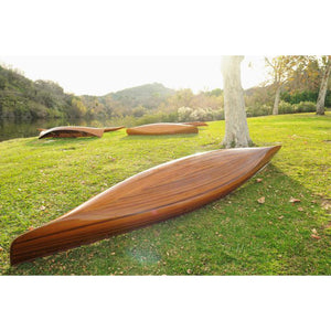 Old Modern Wooden Canoe 16 ft K005