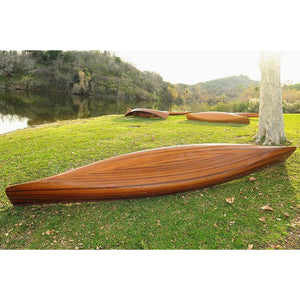 Old Modern Wooden Canoe 18 ft K002