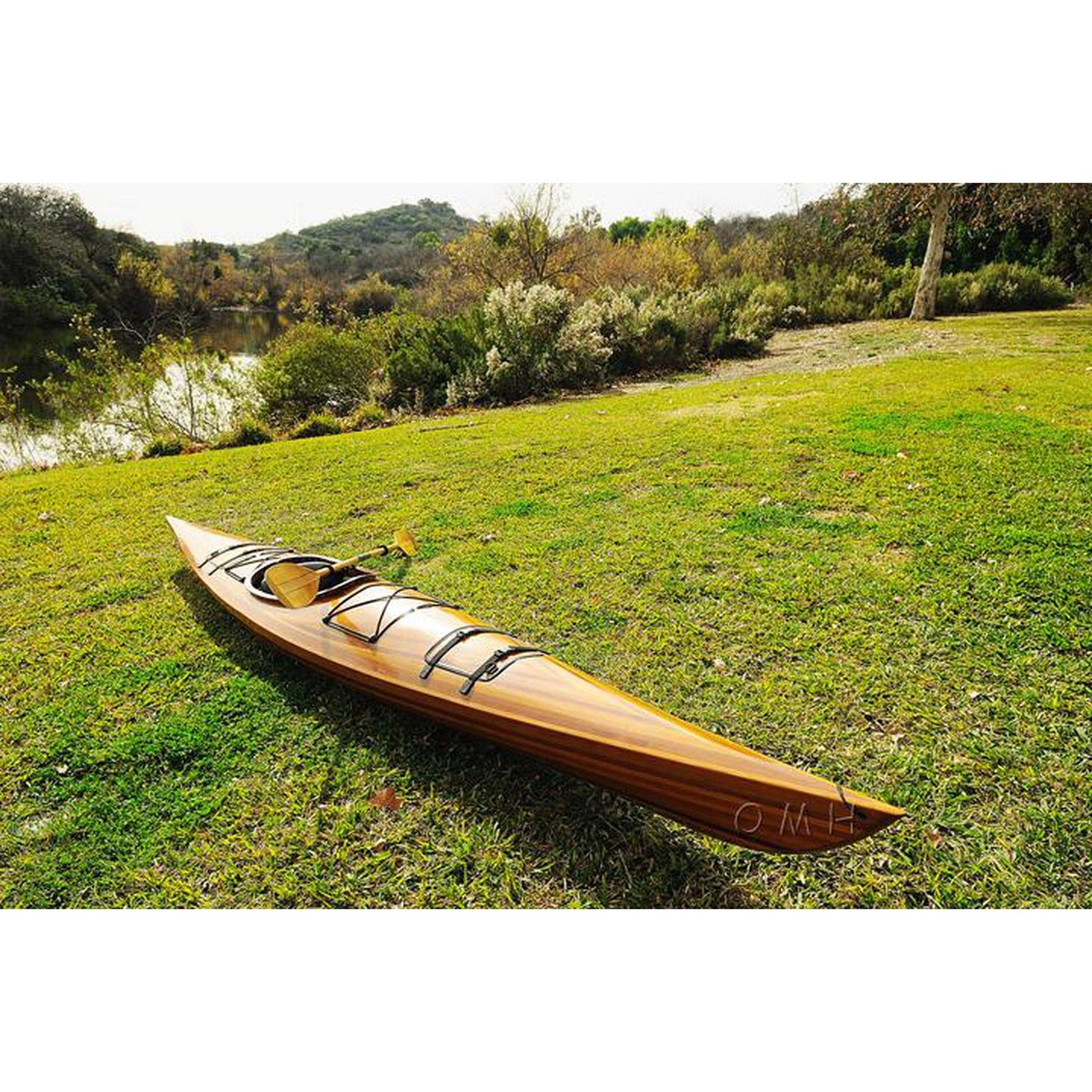 Old Modern Wooden Kayak 15 K004