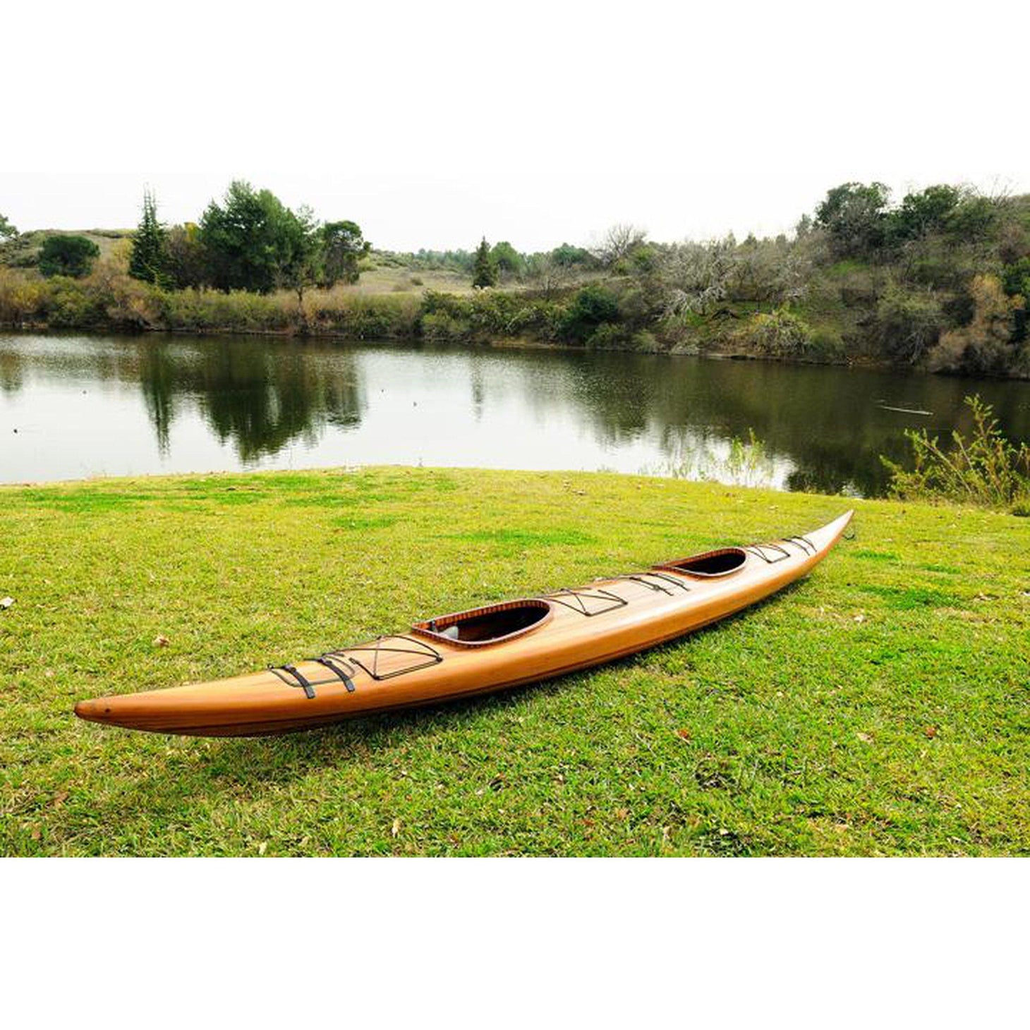 Old Modern Tandem Wooden Kayak 19 ft K003