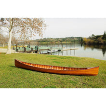 Old Modern Wooden Canoe with Ribs 18 K013