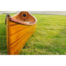 Old Modern Wooden Canoe With Ribs Curved bow 10ft K034