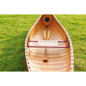 Old Modern Wooden Canoe With Ribs Curved bow 10ft K034