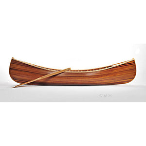 Old Modern Wooden Canoe With Ribs Matte Finish- 6'L K037M
