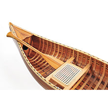 Old Modern Wooden Canoe With Ribs Matte Finish- 6'L K037M
