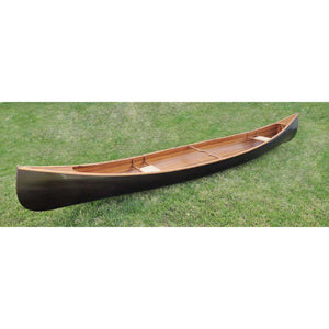 Old Modern Wooden Canoe Dark Stained Finish 18 ft K045