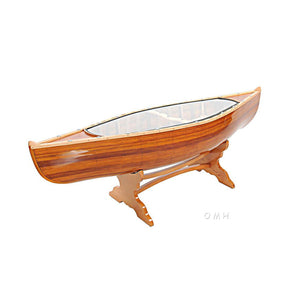 Old Modern Wooden Canoe Table 5 ft K073