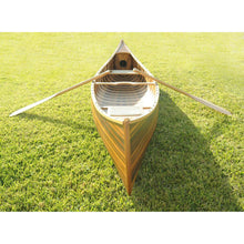 Old Modern Wooden Canoe With Ribs Curved Bow Matte Finish 12 ft K080M
