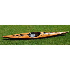 Old Modern Wooden Kayak with arrows design 17 ft K103