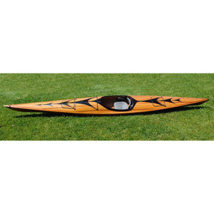 Old Modern Wooden Kayak with arrows design 17 ft K103