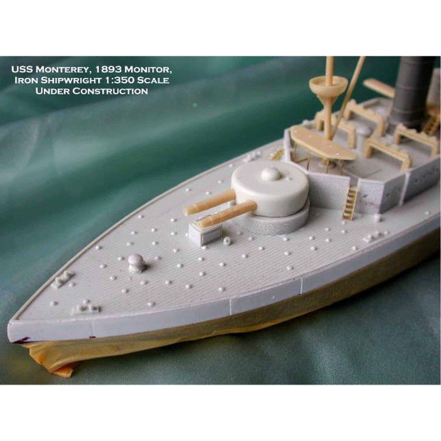 Iron Shipwrights USS Monterey BM6  US Coastal Monitor 1893  Kit by Felix Bustelo 1/350 Scale Resin Model Ship Kit 4-136