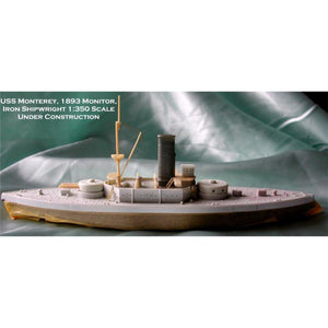 Iron Shipwrights USS Monterey BM6  US Coastal Monitor 1893  Kit by Felix Bustelo 1/350 Scale Resin Model Ship Kit 4-136