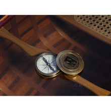 Old Modern Beetles Compass w leather case ND003