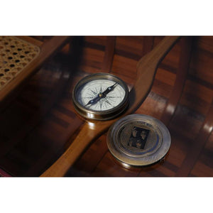 Old Modern Beetles Compass w leather case ND003