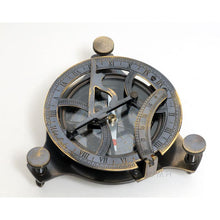Old Modern Sundial Compass in wood box (Small) ND012