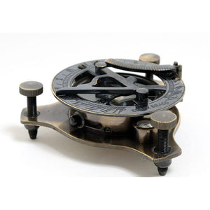 Old Modern Sundial Compass in wood box (Medium) ND013