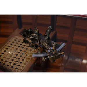Old Modern Nautical Sextant in wood box (Medium) ND016
