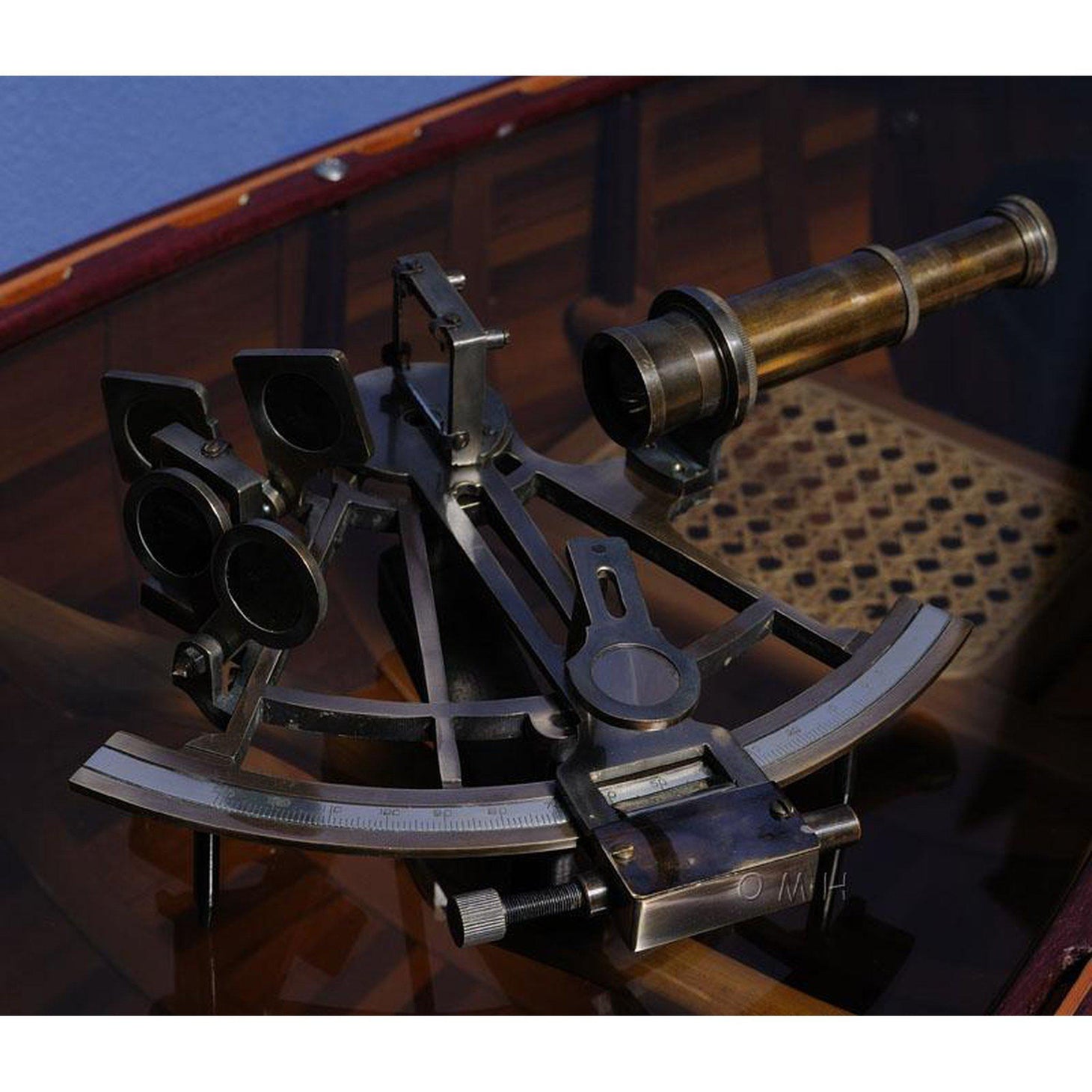 Old Modern Nautical Sextant in wood box (Large) ND017