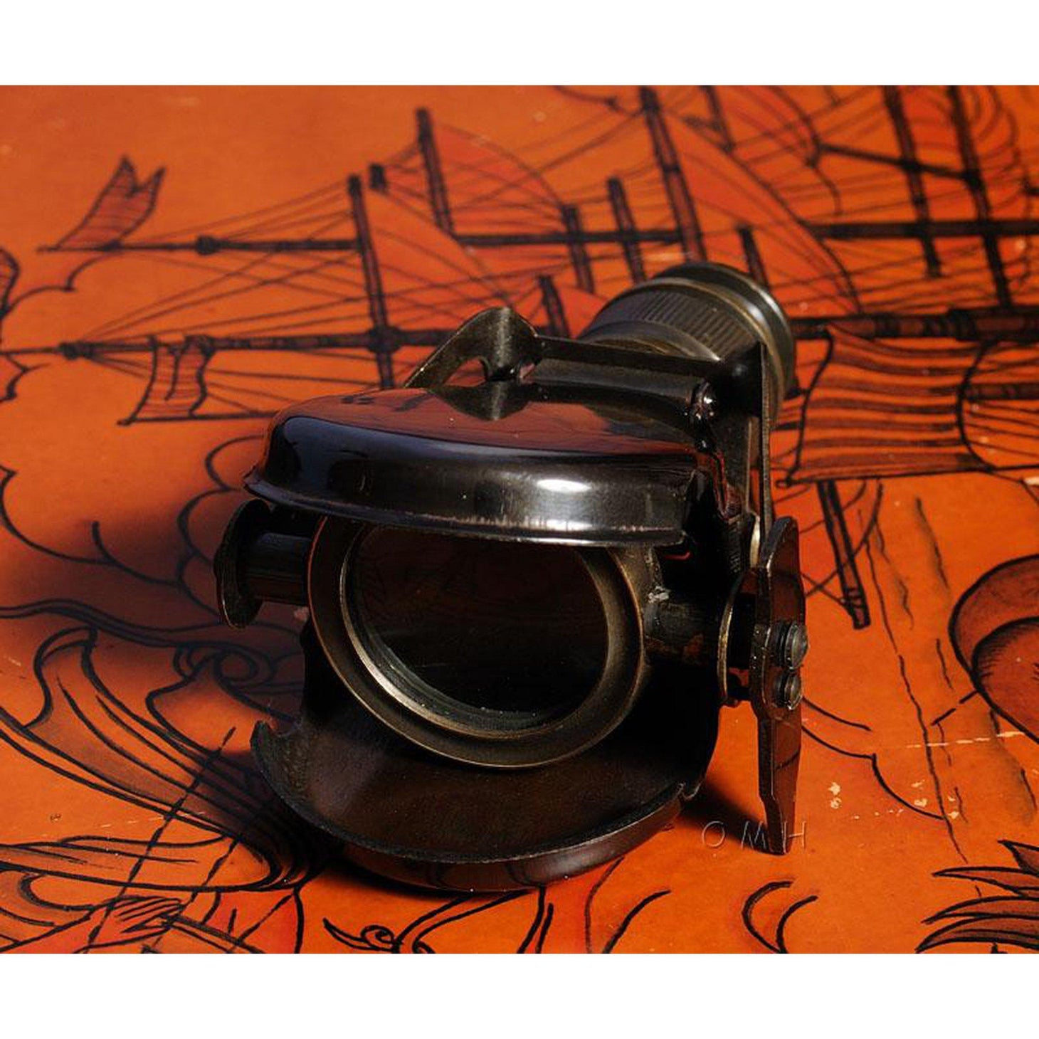 Old Modern Folding Monocular in wood box ND028