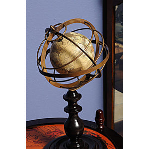 Old Modern Globe in Brass rings ND032