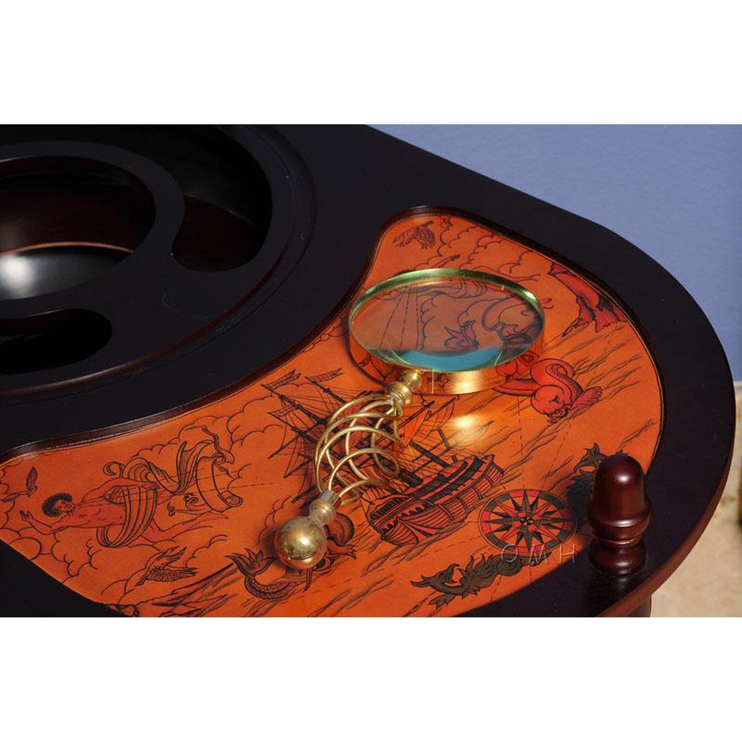 Old Modern Magnifier in wood box- 5 inches ND040