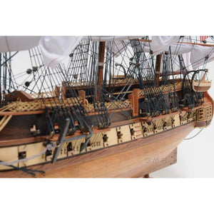 Old Modern USS Constitution Large With Floor Display Case T012B