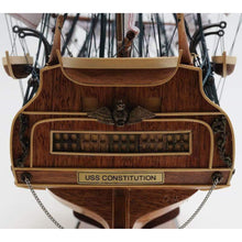 Old Modern USS Constitution Large With Floor Display Case T012B