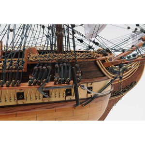 Old Modern USS Constitution Large With Floor Display Case T012B