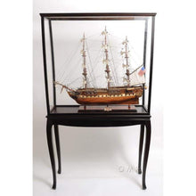 Old Modern USS Constitution Large With Floor Display Case T012B