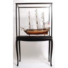 Old Modern USS Constitution Large With Floor Display Case T012B
