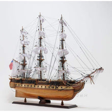 Old Modern USS Constitution Large With Floor Display Case T012B