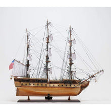Old Modern USS Constitution Large With Floor Display Case T012B