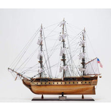 Old Modern USS Constitution Large With Table Top Display Case T012A