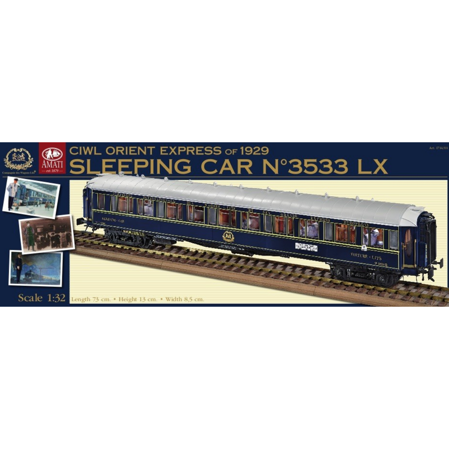 Buy Orient Express Sleeping Car Amati Model Kit – Adama Model Ships