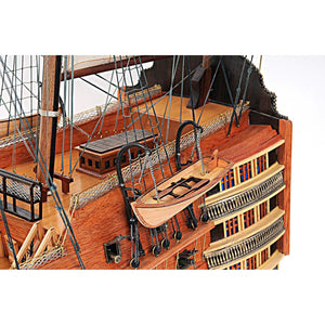 Old Modern HMS Victory 56" XL With Display Case XL No Glass T032A