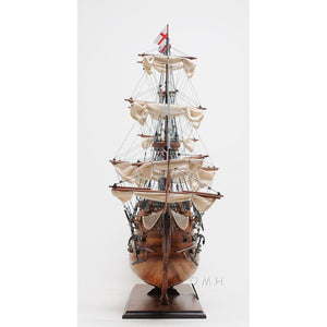 Old Modern HMS Victory Large With Floor Display Case T034B