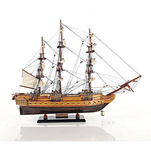Old Modern USS Constitution Small with Display Case T089A