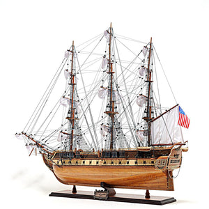 Old Modern USS Constitution Midsize With Display Case T097A