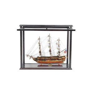 Old Modern USS Constitution Mid With Display Case Front Open T097B