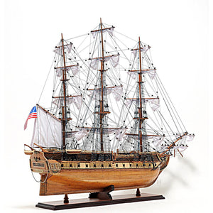 Old Modern USS Constitution Mid With Display Case Front Open T097B