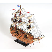 Old Modern HMS Victory Small with Display Case T175A