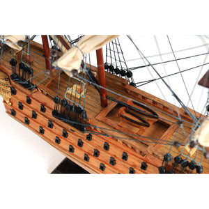 Old Modern HMS Victory Small with Display Case T175A