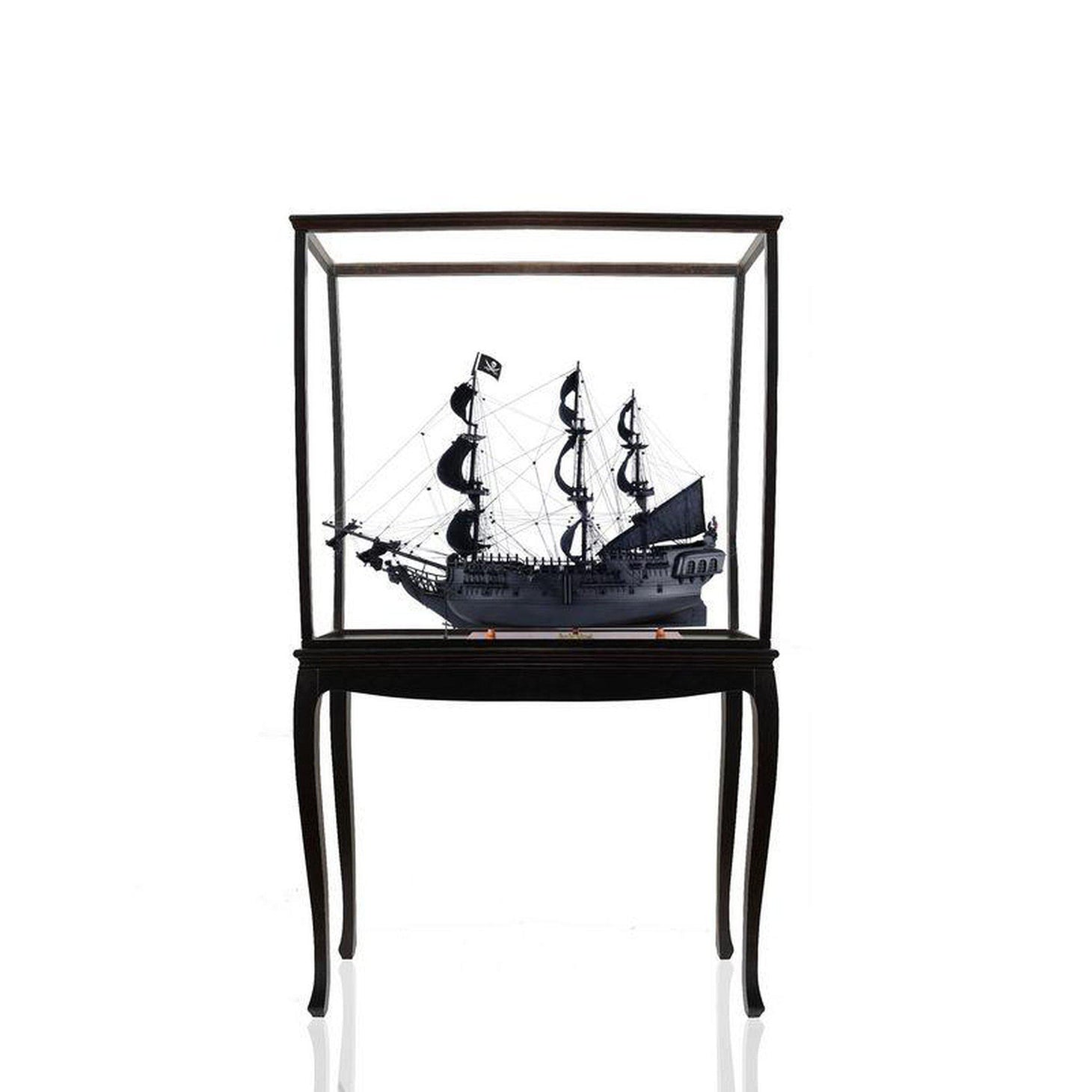 Old Modern Black Pearl Pirate Ship Large With Floor Display Case T295B