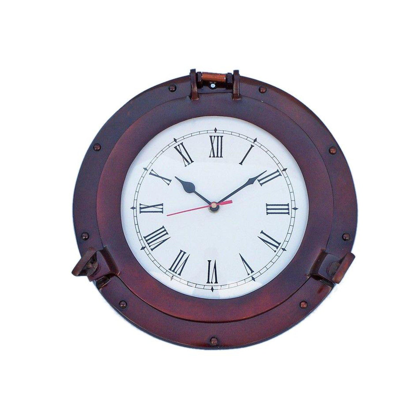 Handcrafted Model Ships Antique Copper Deluxe Class Porthole Clock 12 WC-1445-12-AC
