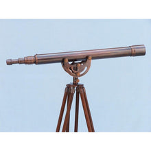 Handcrafted Model Ships Floor Standing Antique Copper Anchormaster Telescope 65" ST-0148AC